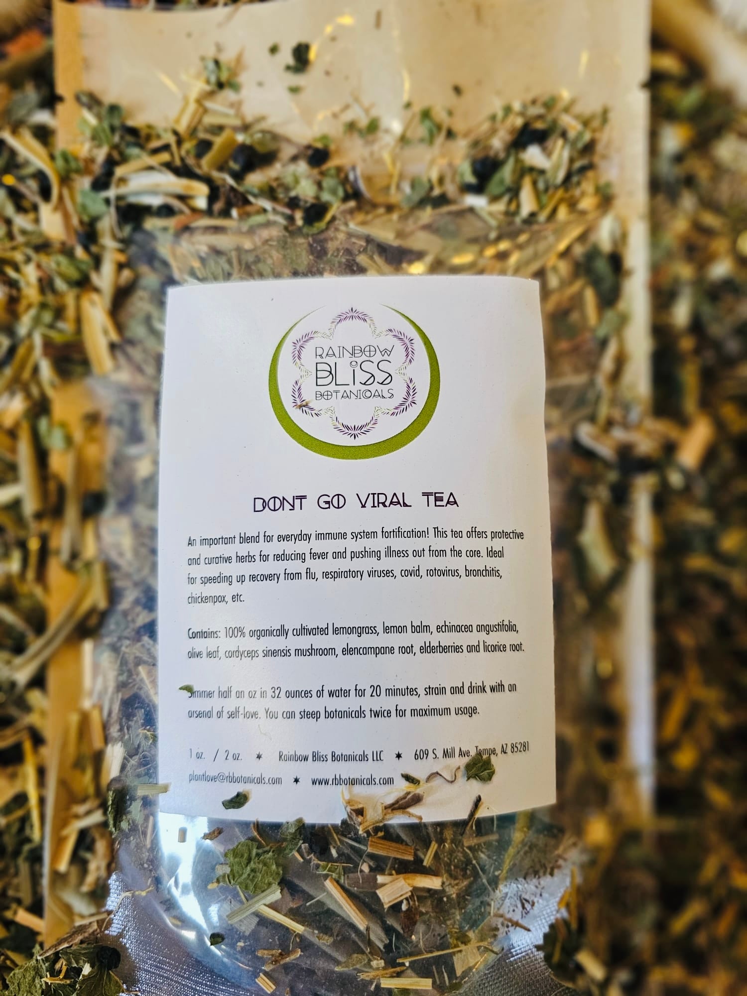Raingoz Tea Don't Go Viral Tea – Rainbow Bliss Botanicals