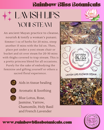 Yoni Steam : Lavish Lips Lotus Flower Steam