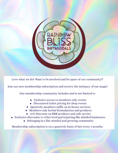 Rainbow Bliss Botanicals Local Membership Subscription
