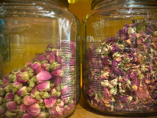 Pink Rose petals & buds